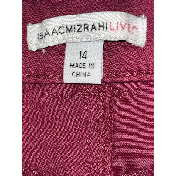 Isaac Mizrahi Live! TRUE DENIM Stretchy Kick Flare Jeans Maroon 5 Pocket 14 - Picture 8 of 8